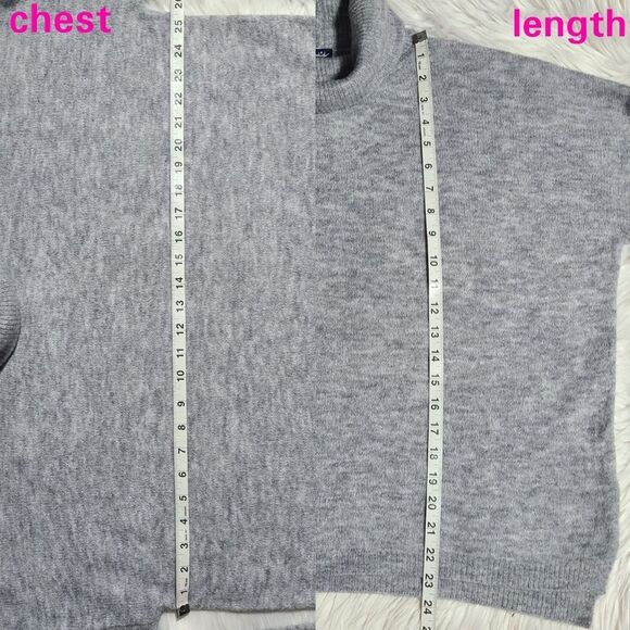 NWT|Splendid Lodge Grey Funnel Neck Sweater, SMALL - Picture 6 of 9